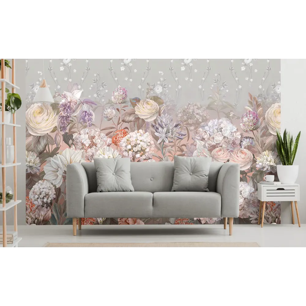 Фотообои Флористический коктейль флизелиновые, 400x270 см, L13-271 84794301 STLM-2097577 FBRUSH 3D FLIZART - Вид №2