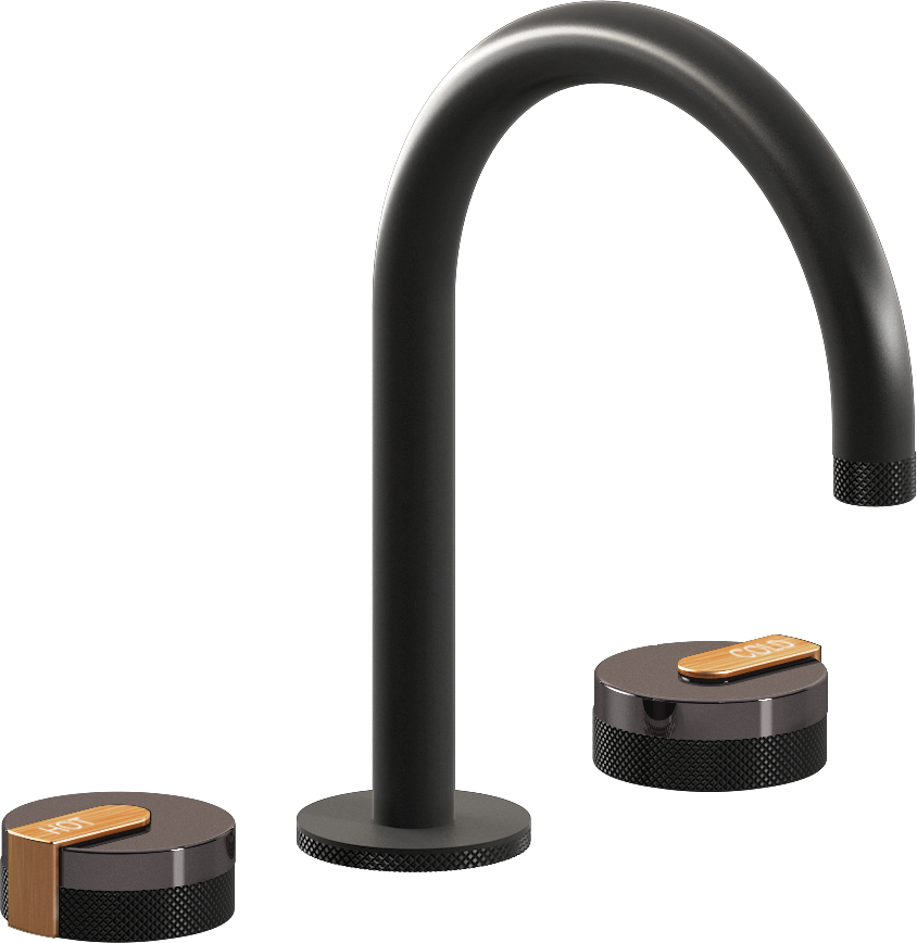 E-11512-R1OX-L1BRG-BK Смеситель для умывальника на 3 отвертия GRAFF MOD+