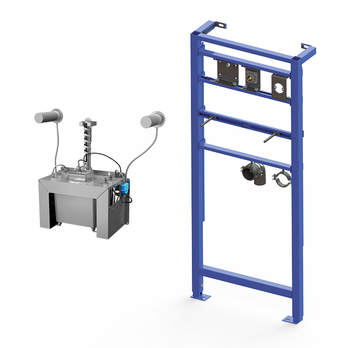85812 Комплект 2 шт. автоматических нержавеющих настенных дозаторов мыла, центральный 6 л бачок для мыла, включая монтажную раму SLR 24, 230 В SANELA 