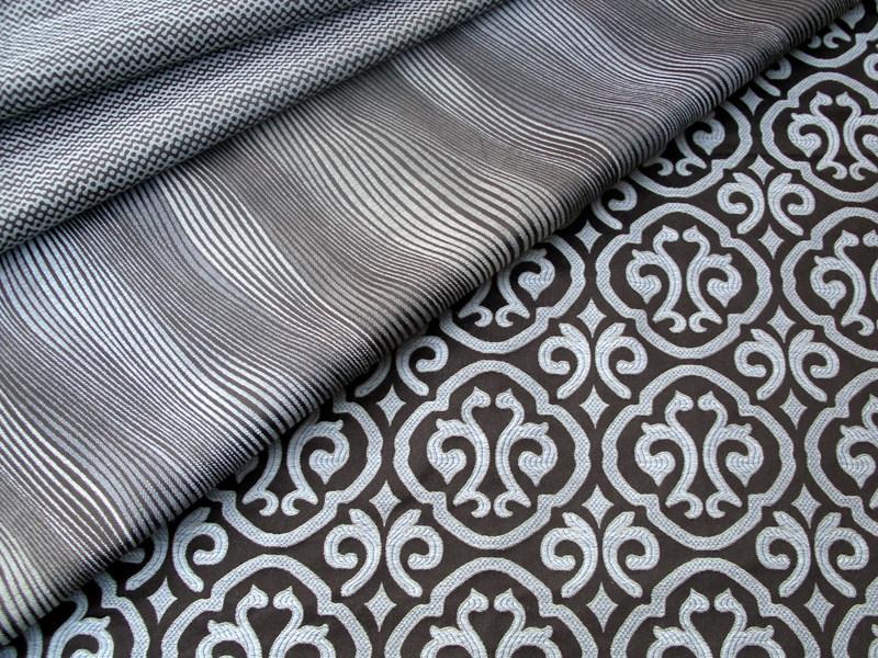 Огнестойкая жаккардовая ткань с графическими мотивами Palazzo Santreyd sun-id-1476141 - Вид №1