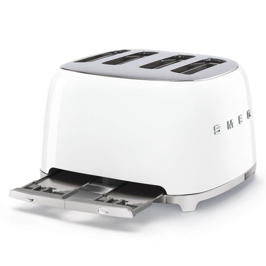 Тостер на 4 ломтика TSF03, белый Smeg TSF03WHEU - Вид №3