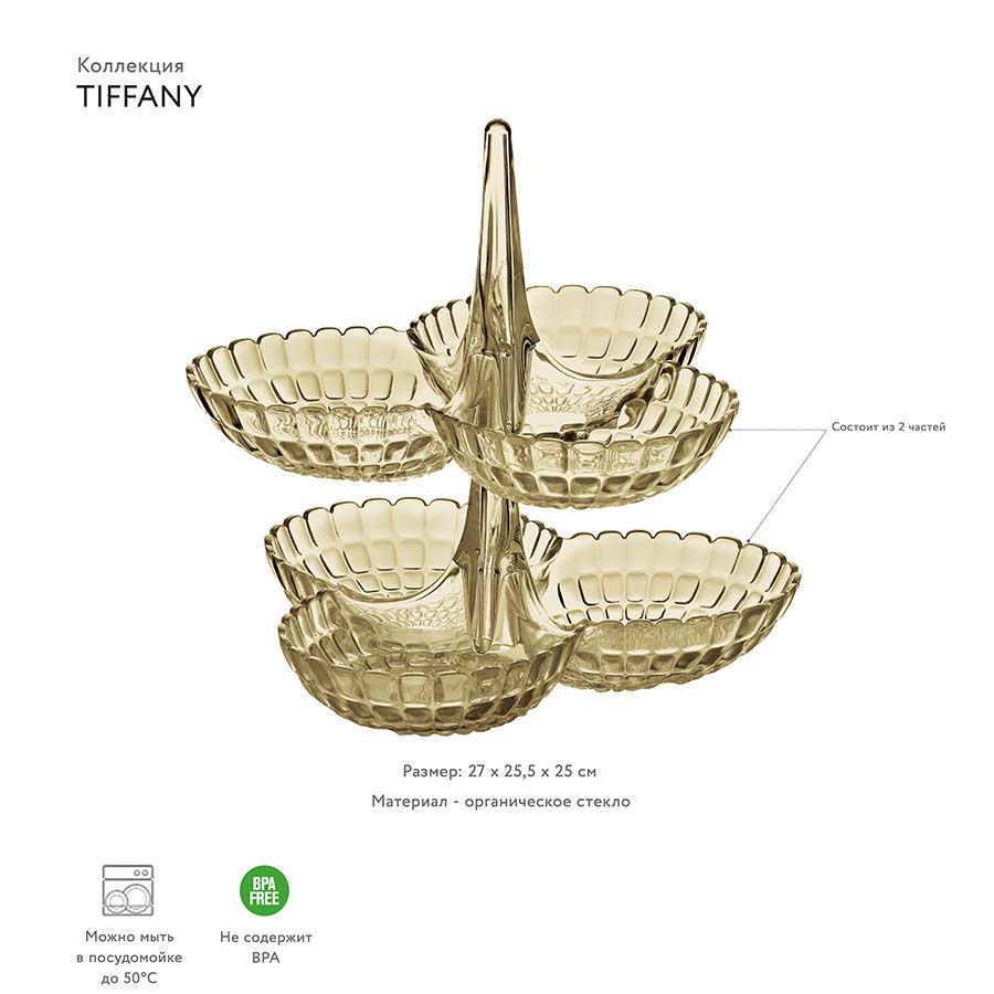 19920139 Набор менажниц tiffany, акрил, бежевый, 2 шт. Guzzini  - Вид №1