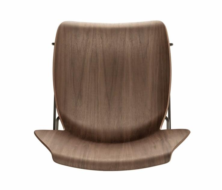 BassamFellows Штабелируемое кресло-санки из стали и дерева Petal Cb-29sl - Вид №5