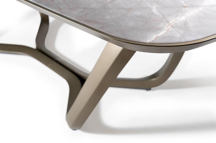 Reflex Прямоугольный обеденный стол с фаской из мраморного стекла Pininfarina home design sun-id-1441467 - Вид №1