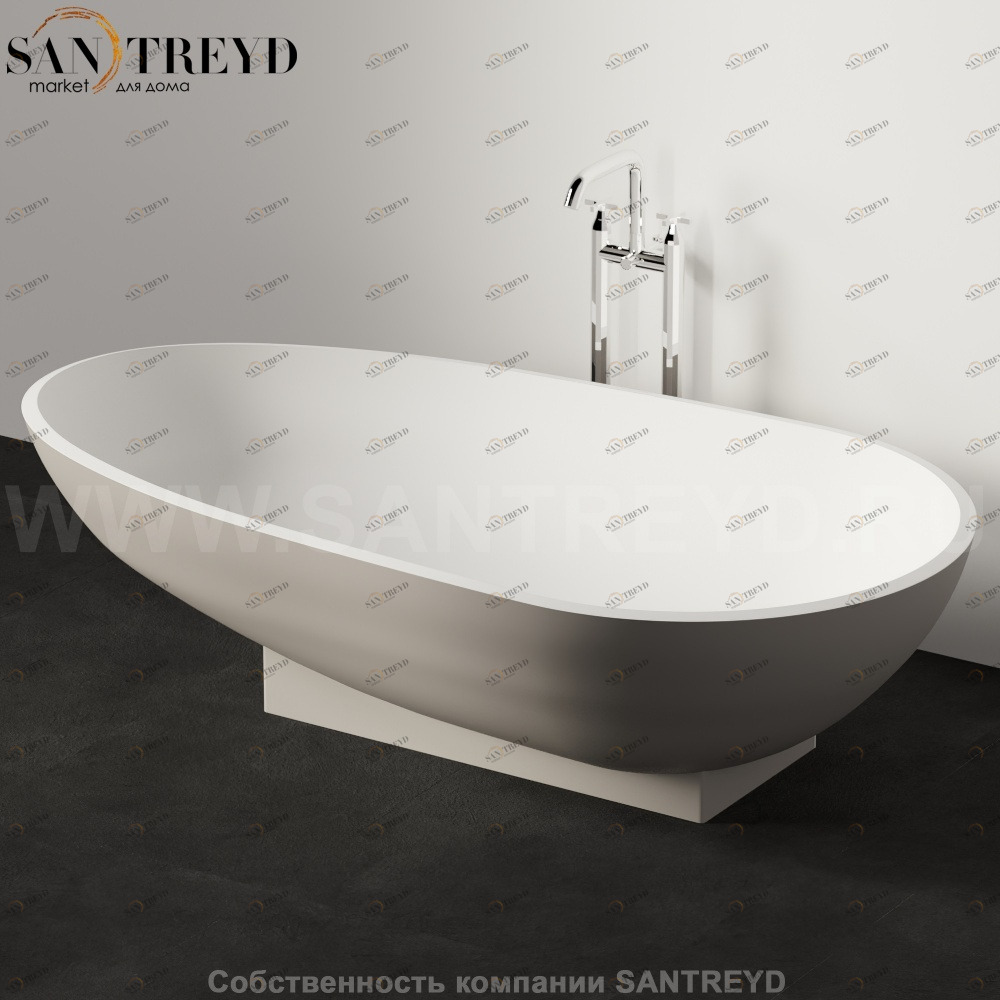 Ванна свободностоящая SPOON серая Agape AVAS0901ZL