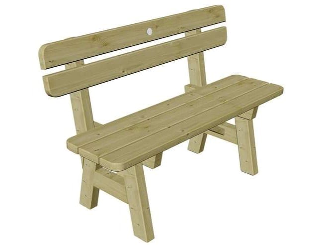 Садовая скамейка из сосны со спинкой Pircher SIRMIONE ARCH-00028120
