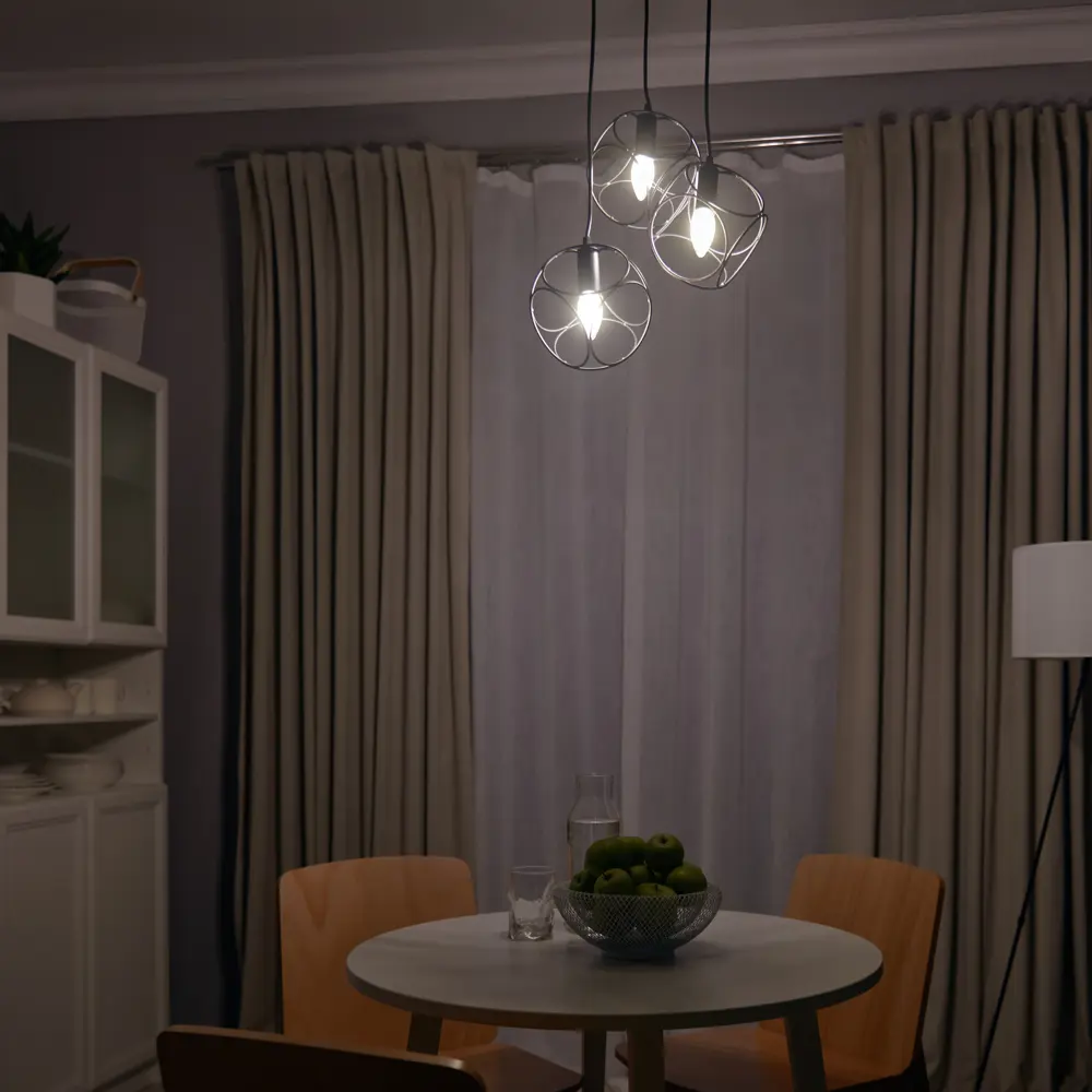 Люстра подвесная Vitaluce Патрисия 3 лампы 9м² Е14 цвет черный матовый STLM-2011220 - Вид №11