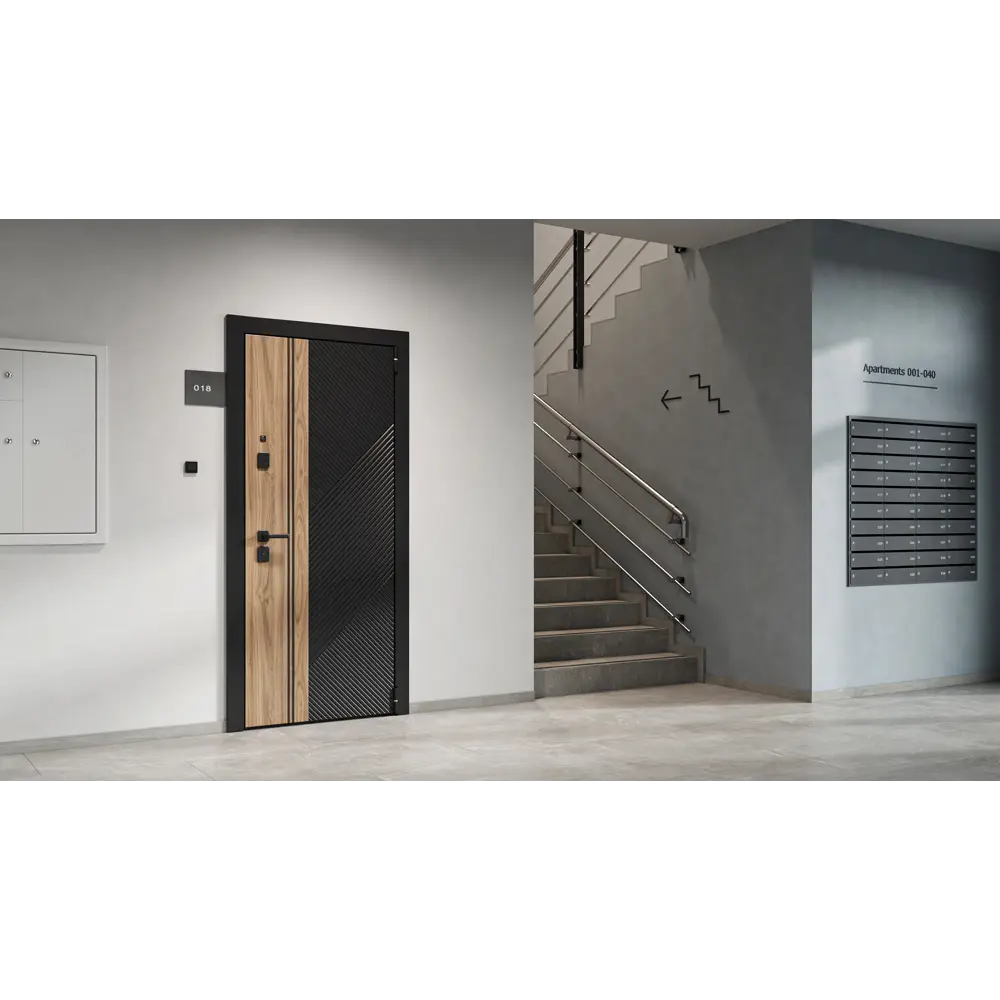 Дверь входная металлическая Браун Скай 86x205 см правая шелк белый с зеркалом TOREX STLM-2178209 - Вид №16