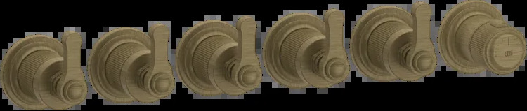 Смеситель для душа 65340 713 Gessi Venti20 СТАРИННАЯ ЛАТУНЬ