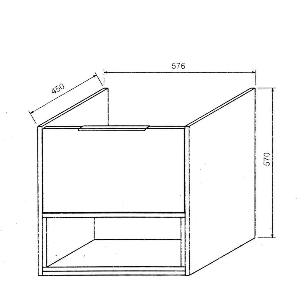 Тумба под раковину подвесная «Дана» 60 см цвет белый SANFLOR STLM-2125328 - Вид №5