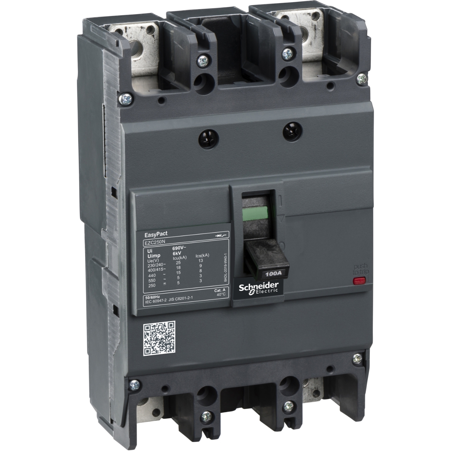 EZC250H2125 Силовой автомат EZC 250, TM-D, 36кА, 3P, 125А Schneider Electric EasyPact 