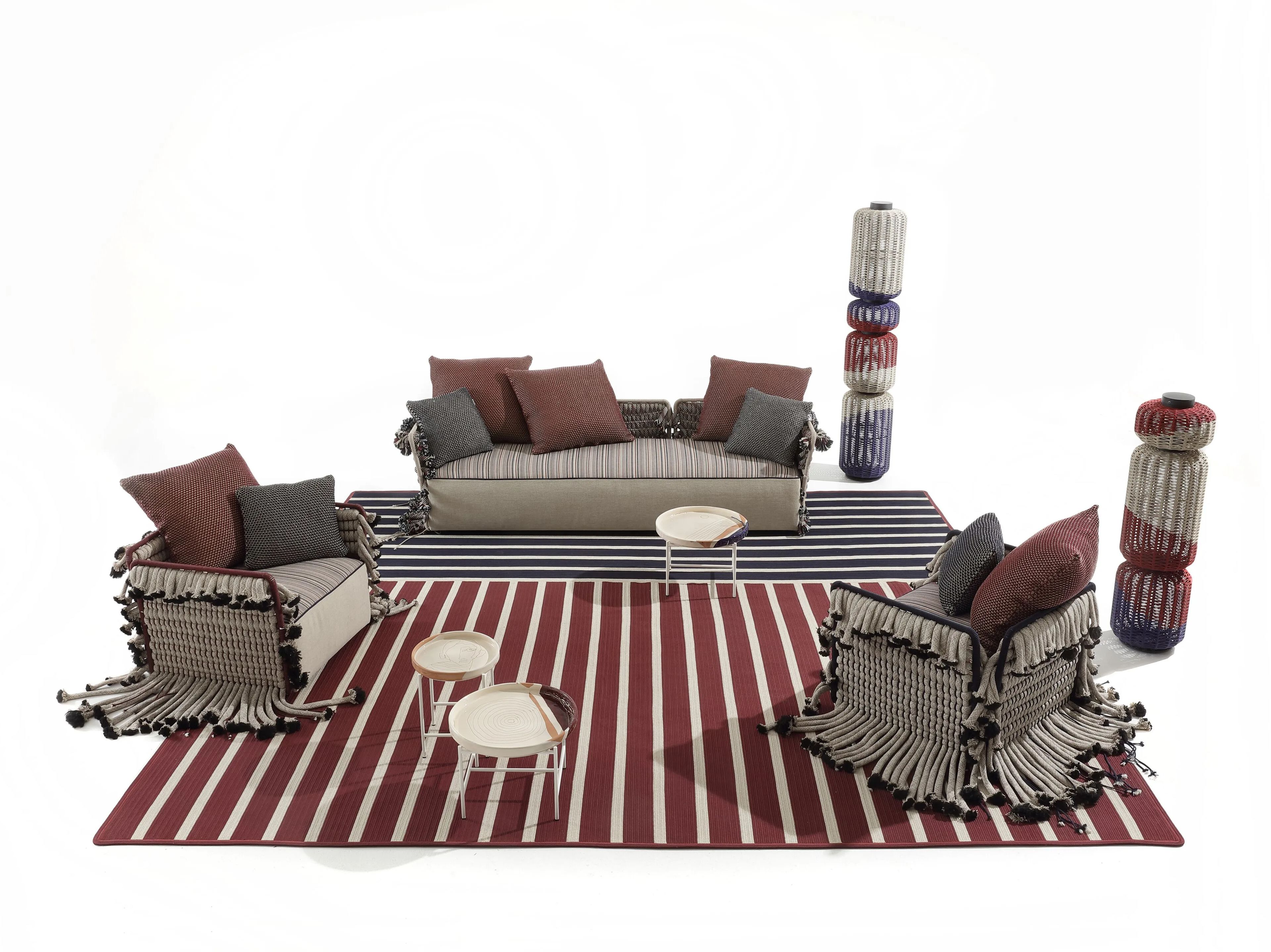 3-местный алюминиевый открытый диван с плетением Nodo Italia Antonio Marras + Nodo Italia ARCH-00151240 - Вид №5