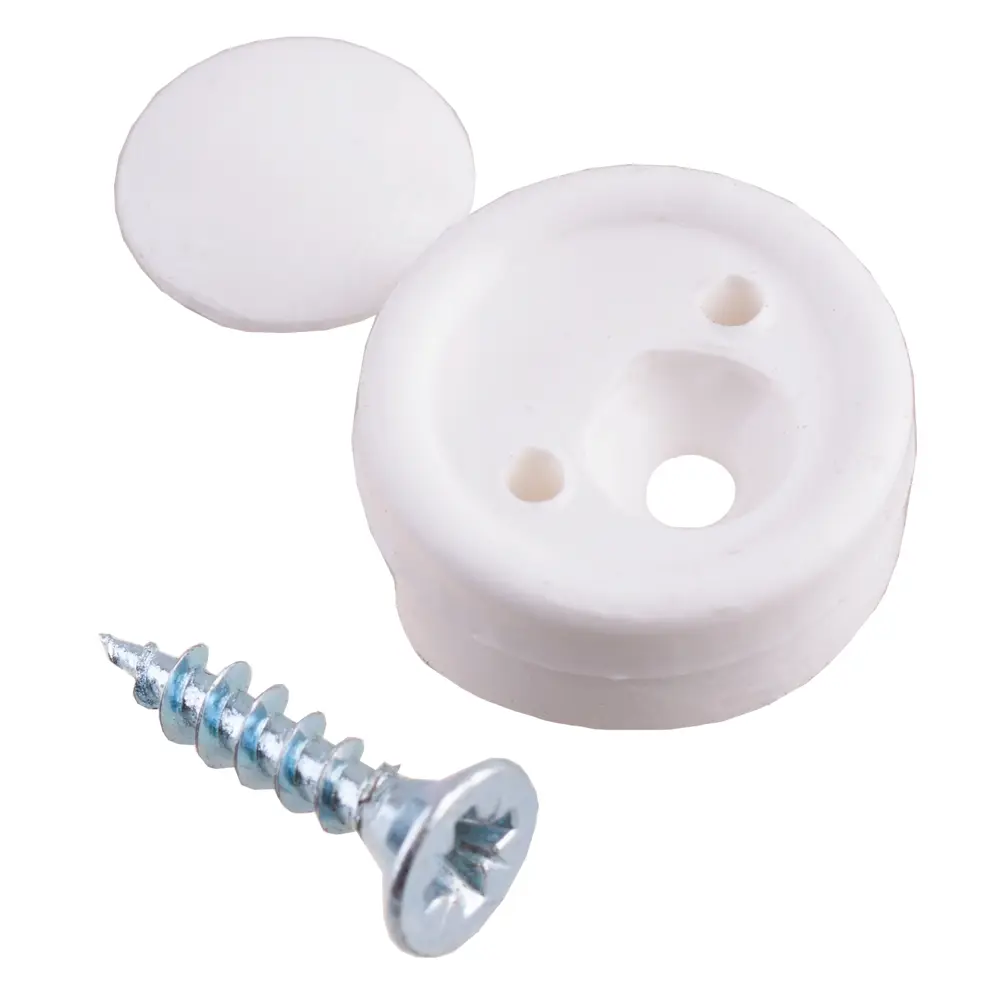 Зеркалодержатель с шурупом пластик цвет белый 4 шт Santreyd нет STLM-2014060