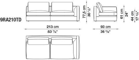 B&B Italia Модульный угловой диван из ткани Richard sun-id-1472345 - Вид №20