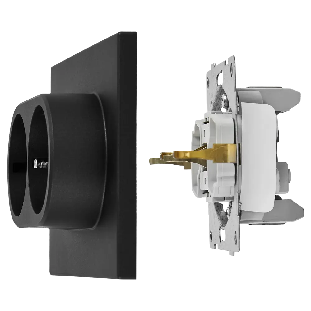 Розетка встраиваемая GUSI Electric графит с защитными шторками 89337219 Ugra STLM-1103656 - Вид №5