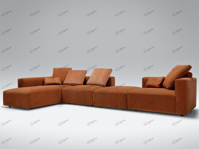 Sits Модульный 5-местный диван из ткани с шезлонгом sun-id-1434745