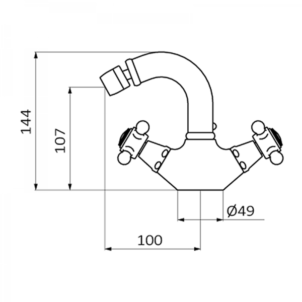 Смеситель для биде CLÁSICA GRB MIXERS 217190  - Вид №1