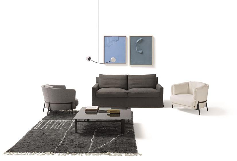 arflex Мягкий диван со съемным чехлом из 3-х местной ткани Cousy sun-id-1508605 - Вид №2