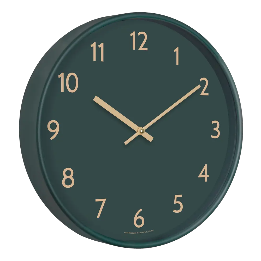 Настенные часы TROYKATIME круглые темно-бирюзовые Ø30 см 89441228 STLM-1581754 - Вид №1