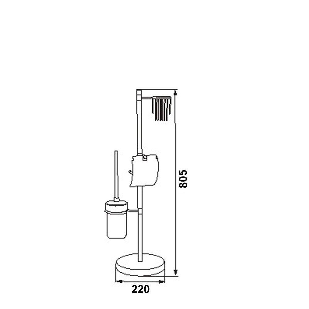 Стойка Raiber RY690 3 в 1 (ерш, бумагодержатель, держатель для освежителя) RY690 Santreyd  - Вид №2