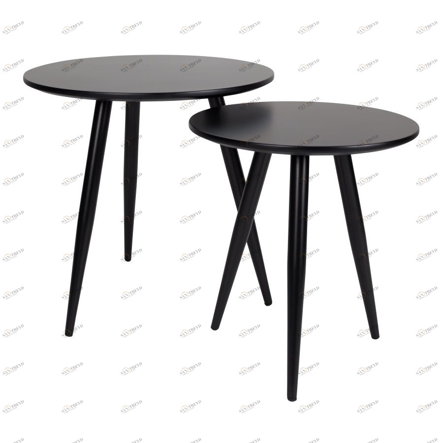 Набор столиков Daven черный, 2 шт White Label Living 2300076