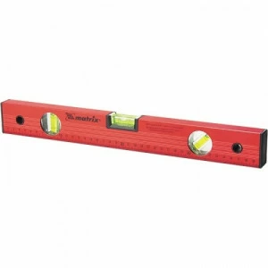 Уровень алюминиевый 3 глазка 1200мм красный линейка Matrix