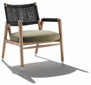 Flexform Кресло из ироко с подлокотниками Ortigia