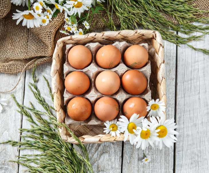 4745 Яйца куриные С1 (крафт 9 шт.) Вкусляндия 