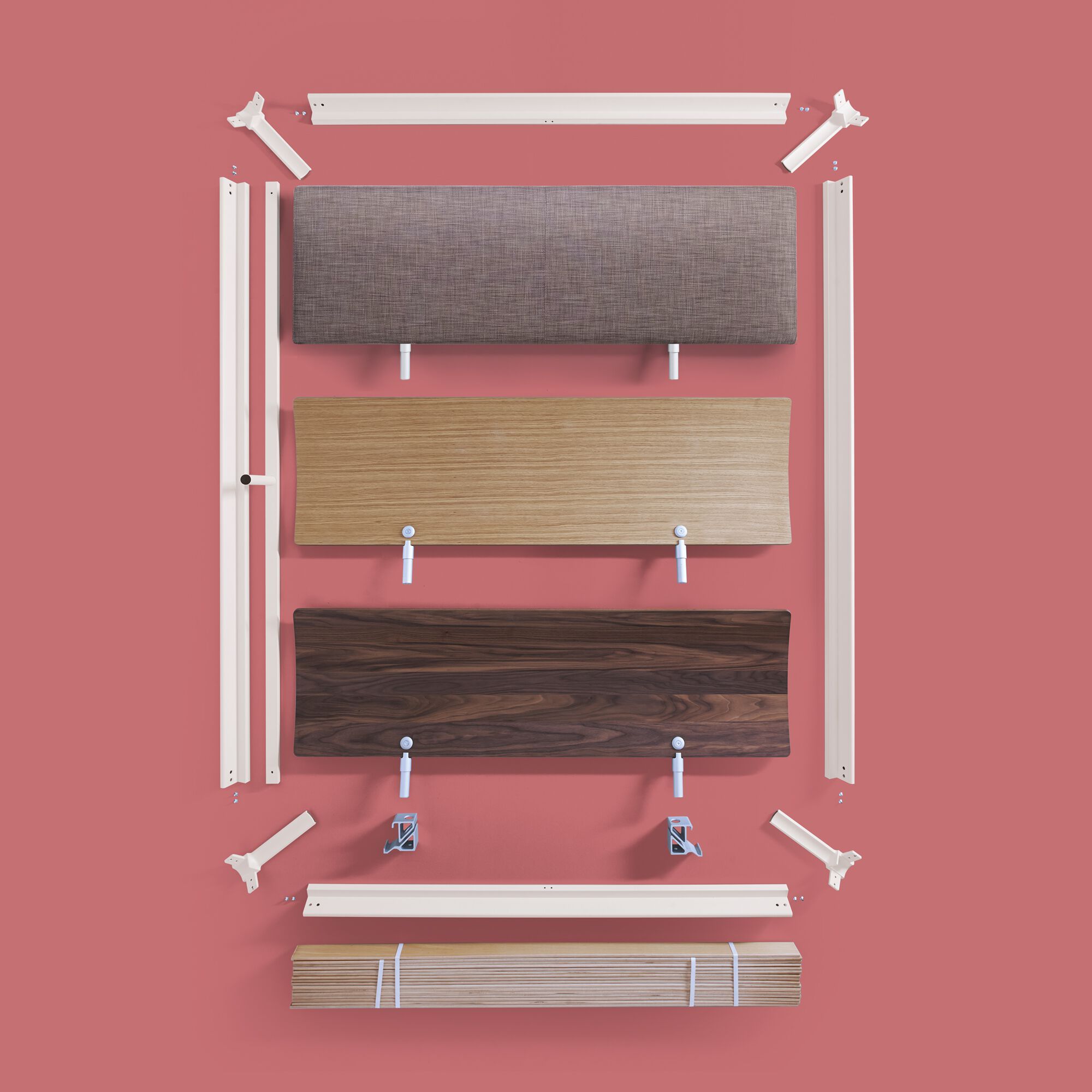 Алюминиевая двуспальная кровать с мягким изголовьем isOnAir ALU MIN BED ARCH-00004810 - Вид №1