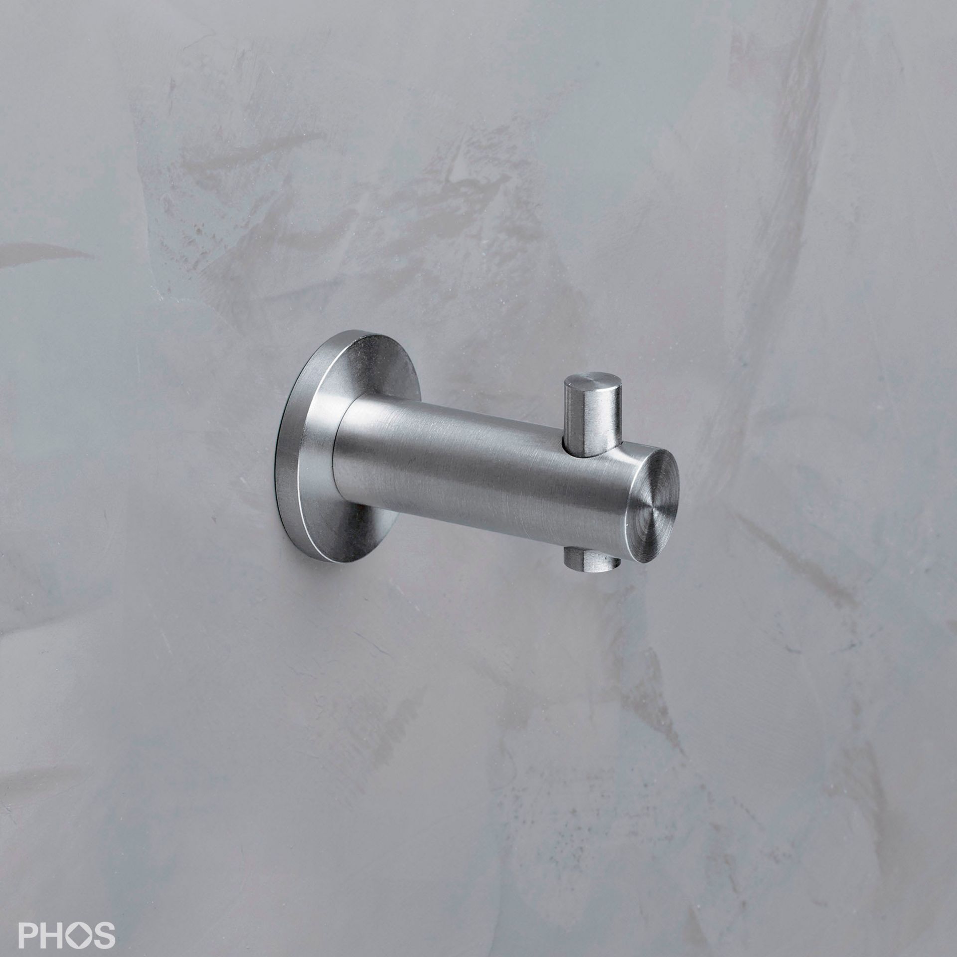 H12-35R25 Крючок настенный, ø12 мм, длина 3,5 см, с розеткой PHOS 