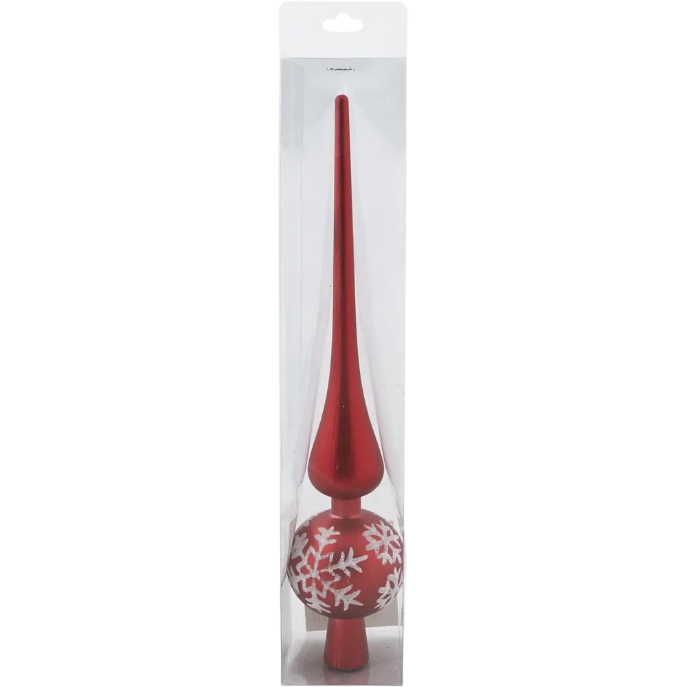 Верхушка на елку Christmas Красная со снежинками h32 см 82196185 STLM-2071322 Santreyd  - Вид №3