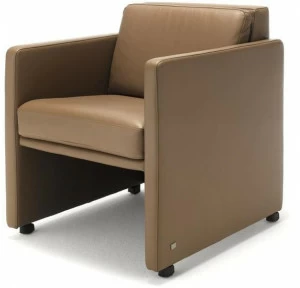 Rolf Benz Кожаное кресло на колесиках Rolf benz 011 ego