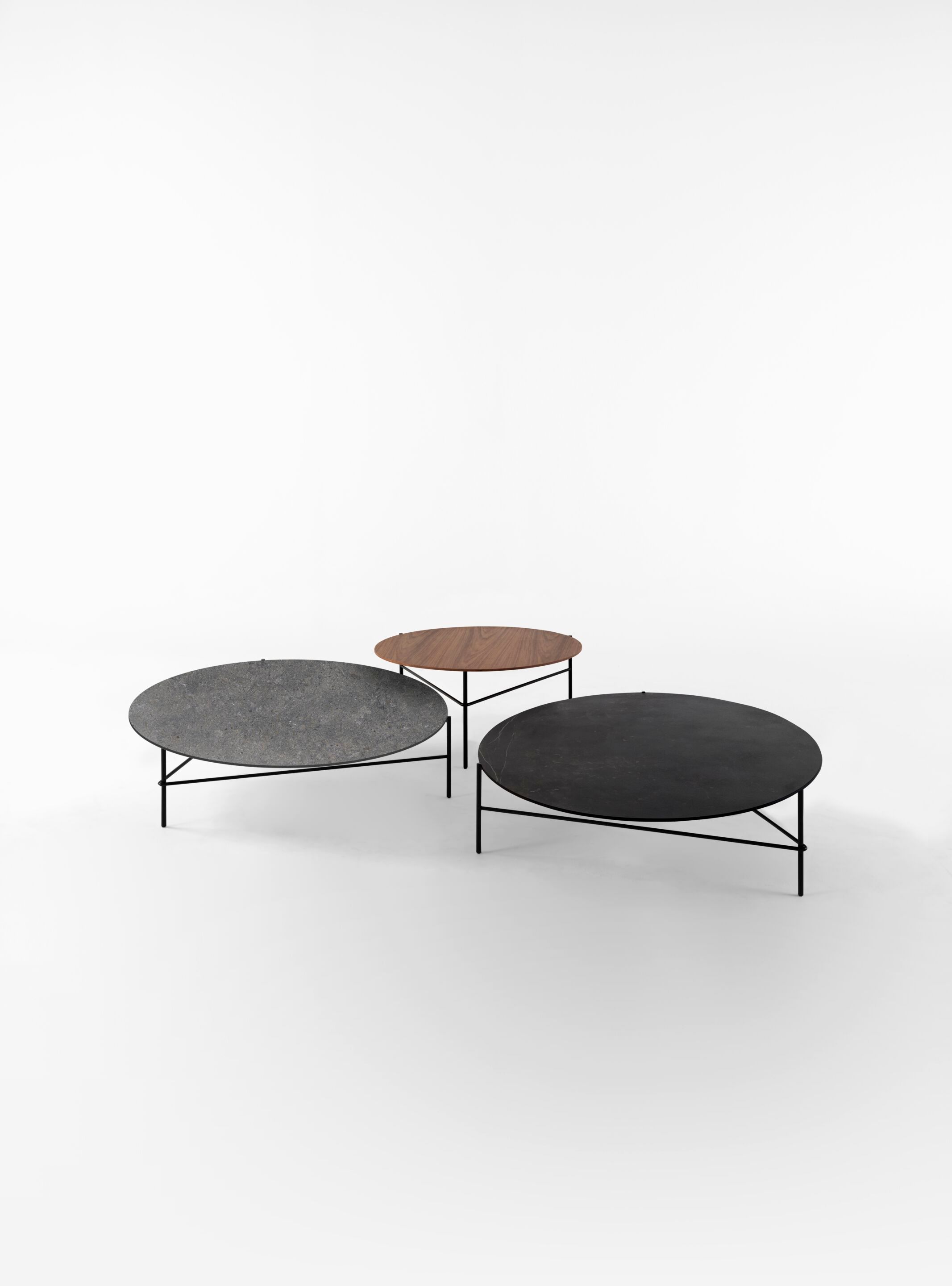 Круглый стол из стали и дерева Omelette Editions DOWNTOWN ARCH-00025518 - Вид №1