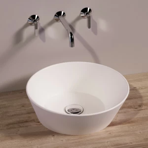 WA01BIANCOMATT Накладная раковина на столешницу  круглая Simas