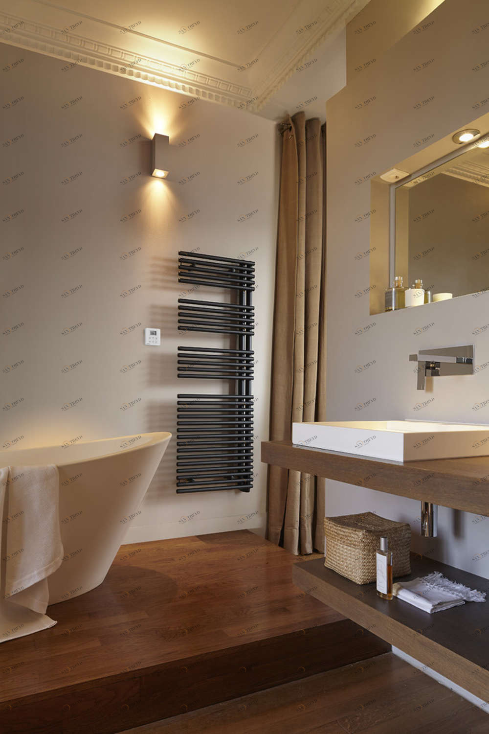 Электрический радиатор TLNR-075-50/GF Cala Asymétrique à droite Acova 1466 