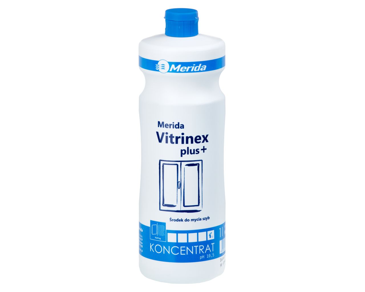 NMU105 Средство для мытья окон и стеклянных поверхностей VITRINEX PLUS, бутылка 1 л Merida 