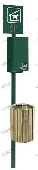 Lazzari Алюминиевый мусорный бак для собачьих экскрементов  Ar245 