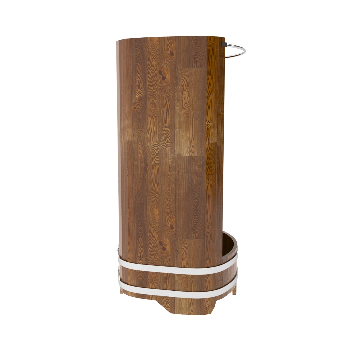 2126 Душевая кабина большая с держателем для шторки мореная сращенная Alyarus  - Вид №1