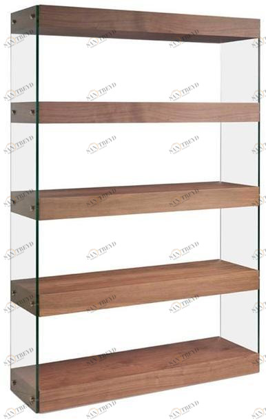 Angel Cerdá Двусторонний открытый книжный шкаф из дерева и стекла Nature life 3091 Angel Cerda