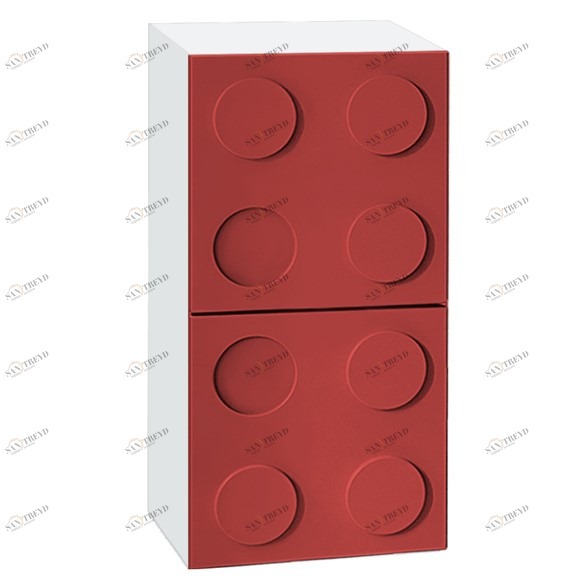 Полка детская навесная вертикальная "Леголенд" МАНДАРИН ЛЕГОЛЕНД 179559 Белый;красный Santreyd 