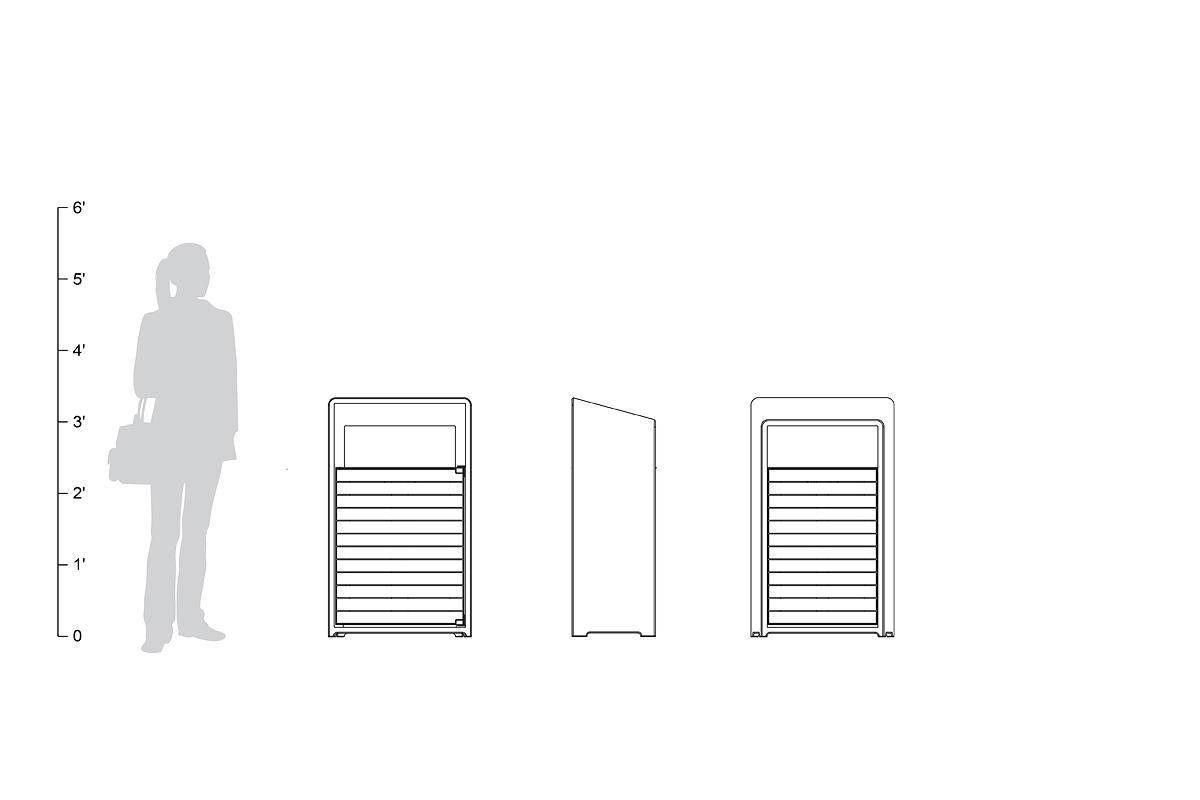 FSRT170 Емкость для мусора со скосом  Forms-surfaces  - Вид №10