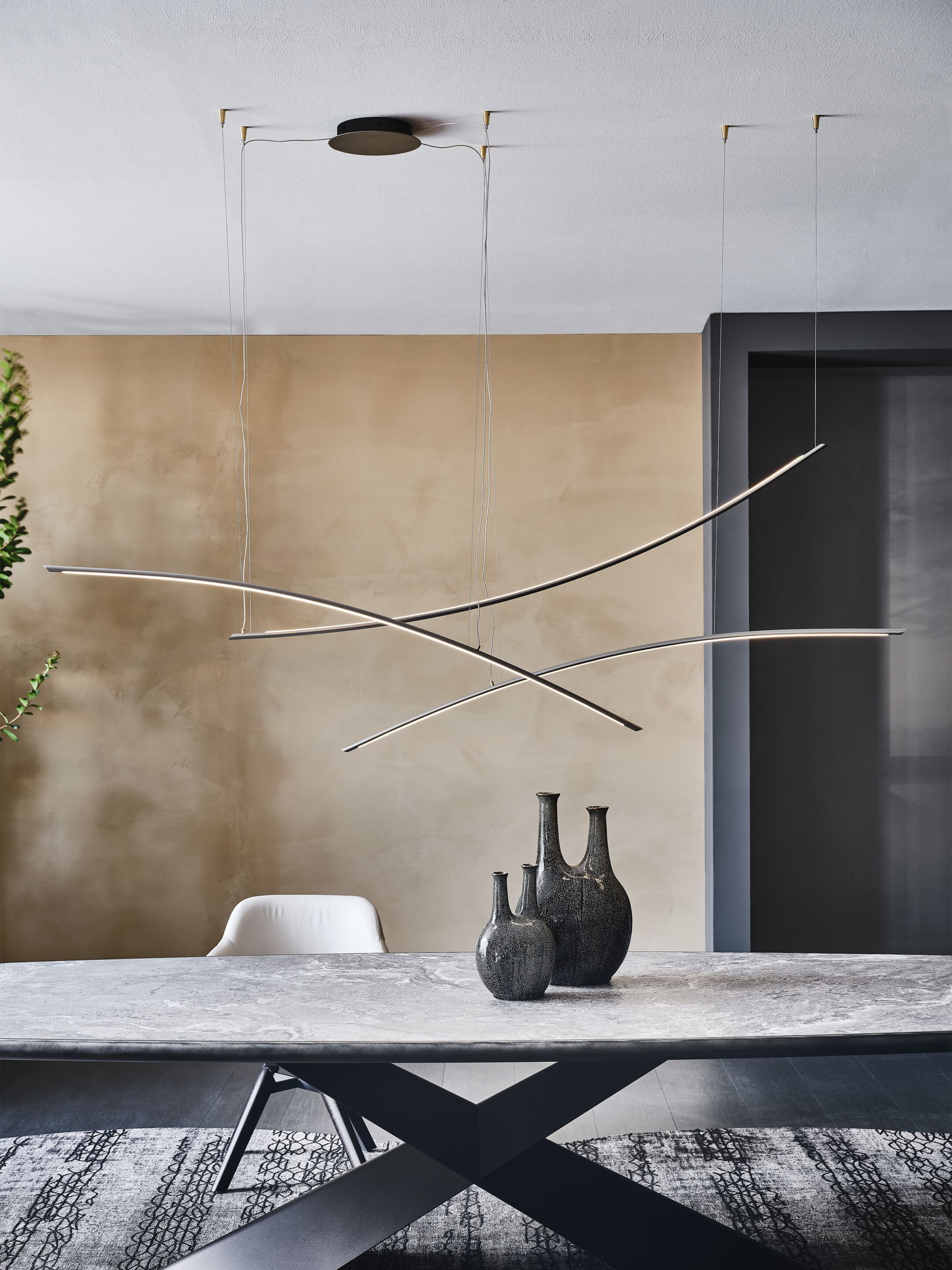 Стальной подвесной светильник Cattelan italia KATANA ARCH-00044191 - Вид №1