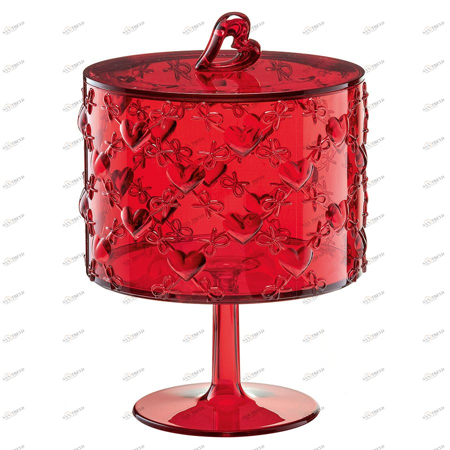 Ваза стеклянная для десертов 22 см красная Love GUZZINI - 00-3870245 Красный 