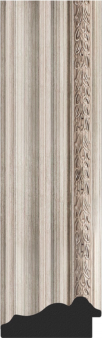 BY 7168 Зеркало в багетной раме - римское серебро 88 mm EVOFORM Octagon - Вид №3