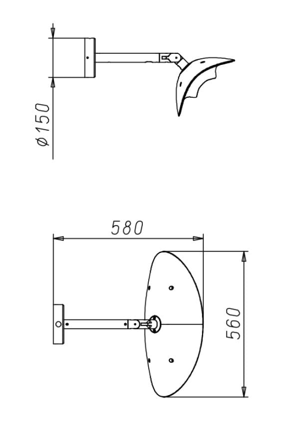 Литой алюминиевый настенный нагревательный светильник Phormalab Hotdoor ARCH-00082892 - Вид №2