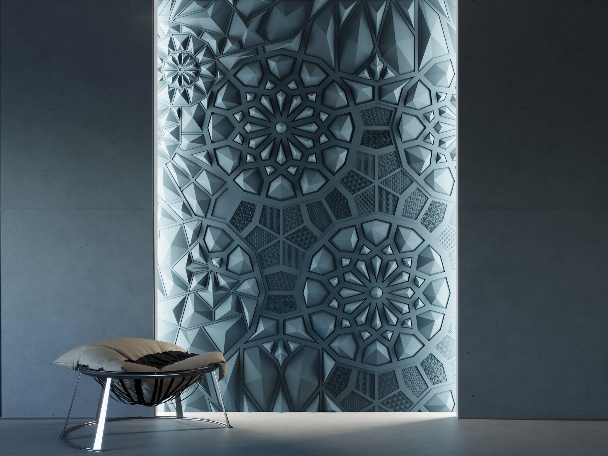 Трехмерная декоративная гипсовая панель WallDeco DIAMOND ARCH-00111884