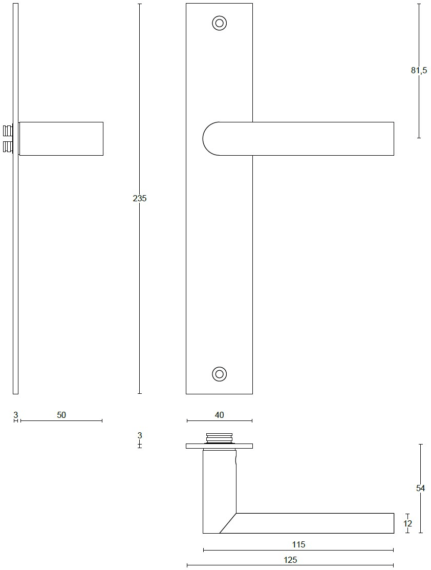 Formani Стальная ручка на черной матовой ПВХ пластине Arc sun-id-1461355 - Вид №1