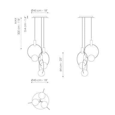 Подвесной светильник из дутого стекла BONALDO KESHI ARCH-00085145 - Вид №6