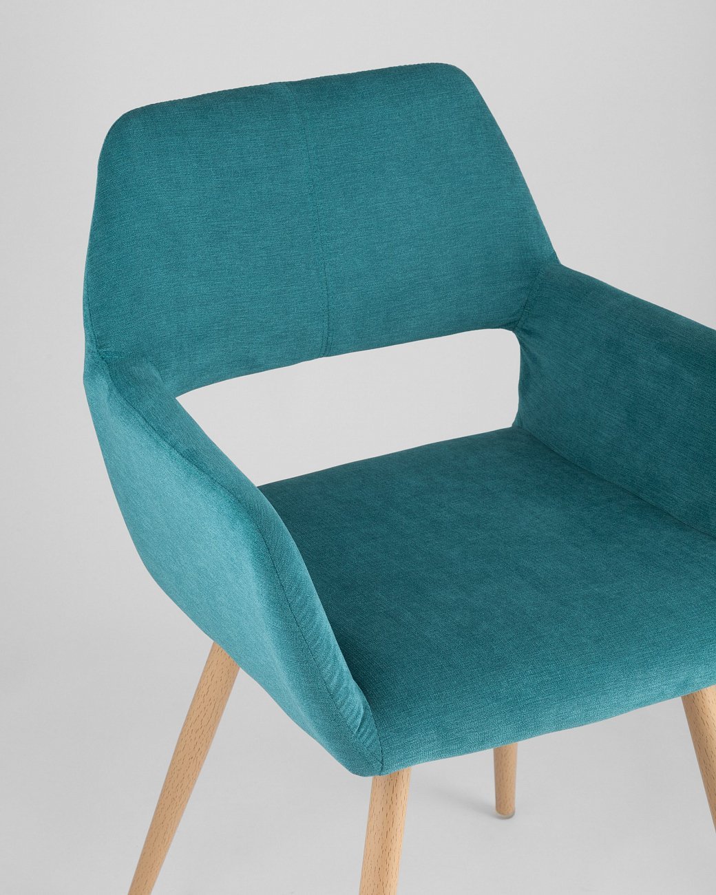 Стул с подлокотниками мягкий мятный "Кромвель" STOOL GROUP ДИЗАЙНЕРСКИЕ 00-3881958 Голубой  - Вид №5