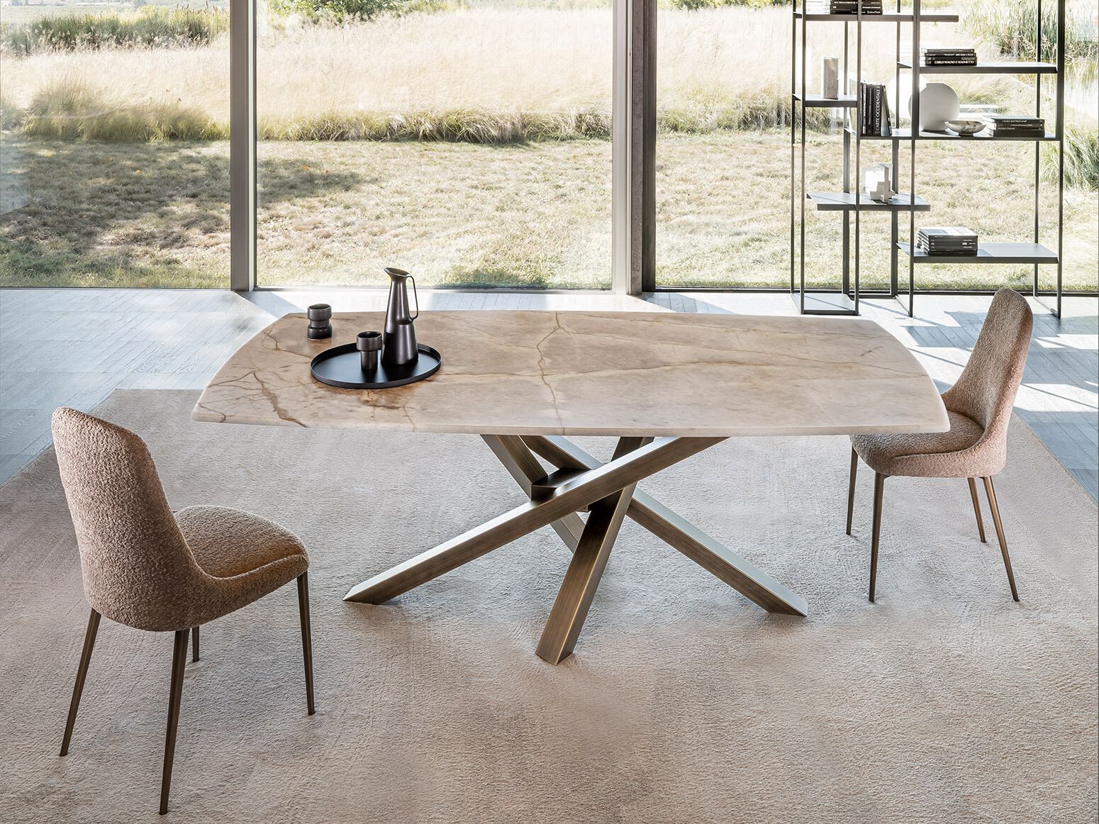 Фиксированный стол с столешницей из натурального камня RIFLESSI Shangai ARCH-00114878